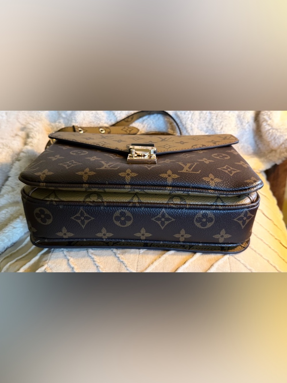 Luxury Two-Tone Monogram Canvas Crossbody Bag - Picture 7 of 10